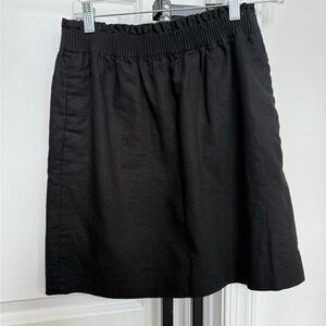 Women’s Size 2 J. Crew Black Paperbag Skirt w Elastic Waist